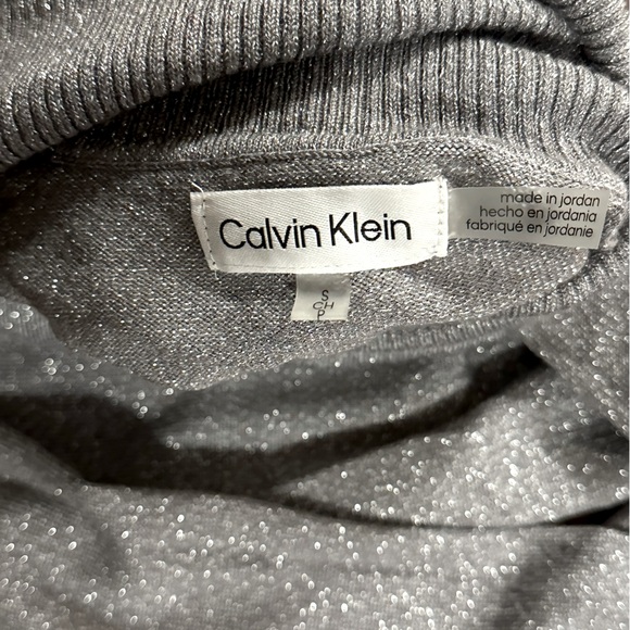 Calvin Klein glittery silver metallic top - gorgeous & sleek! Size small S - Picture 5 of 12